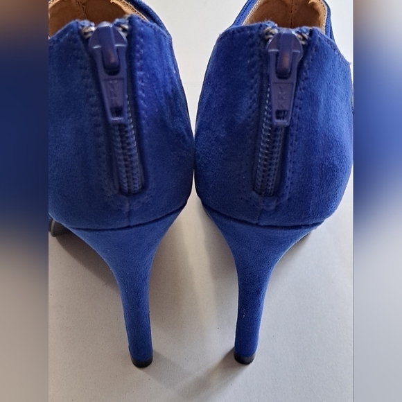 Report Blue Faux Suede Peep Toe Platform Shoes  Size 6 - Picture 6 of 10